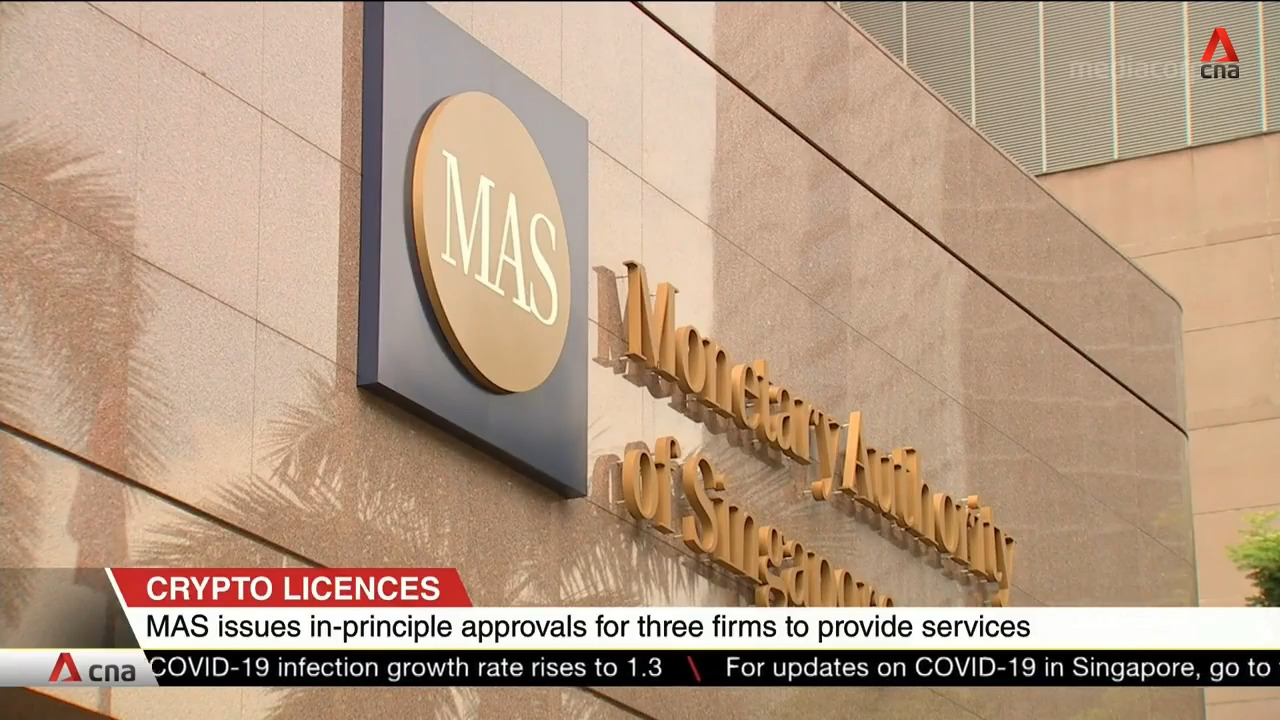 MAS issues in-principle approvals to cryptocurrency firms for digital  payment token licences | Video